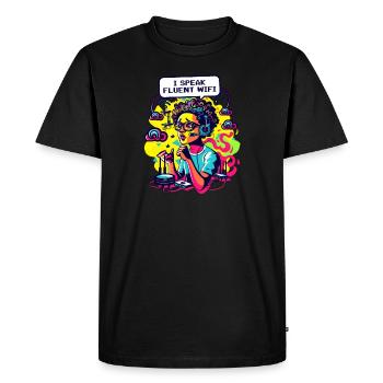 Ingénierie Réseaux Je parle couramment Wi-Fi - T-shirt Premium bio Homme - noir - Devant - Nico (187cm)