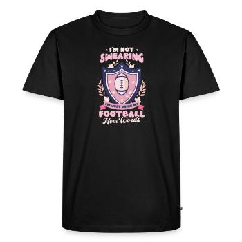 Maman de football ne jure pas les mots de maman de football - T-shirt Premium bio Homme - noir - Devant - Nico (187cm)