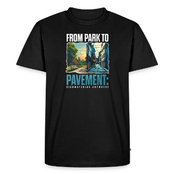 Urban Birdwatching From Park Pavement Birdwatching - Men's Premium Organic T-Shirt - black - Front - Nico (187cm)