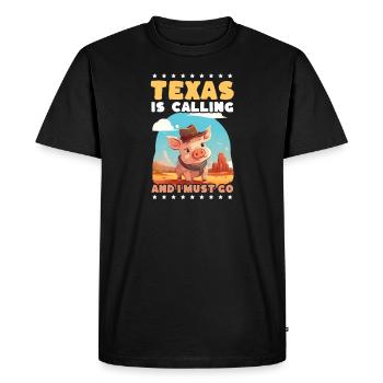 Texas Lover Texas Appel - T-shirt Premium bio Homme - noir - Devant - Nico (187cm)