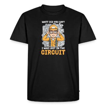 Génie électrique Watt Avez-vous dit - T-shirt Premium bio Homme - noir - Devant - Nico (187cm)