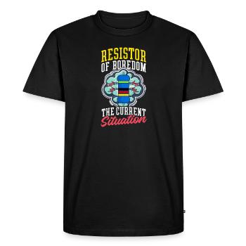 Résistance à l'ennui en génie électrique - T-shirt Premium bio Homme - noir - Devant - Nico (187cm)