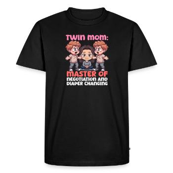 Changement de couche de négociation de maître jumeau - T-shirt Premium bio Homme - noir - Devant - Nico (187cm)