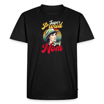 Maman golfeuse Super fière maman de golf - T-shirt Premium bio Homme - noir - Devant - Nico (187cm)