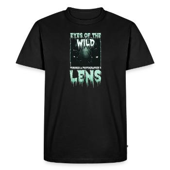 Wildlife Photographer Eyes of the Wild: Through - Men's Premium Organic T-Shirt - black - Front - Nico (187cm)