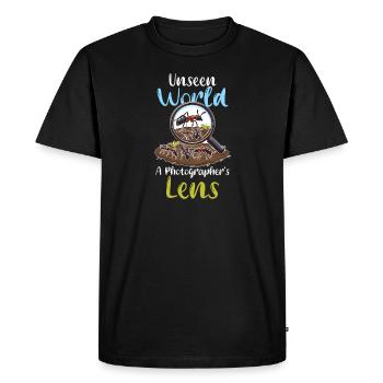 Wildlife Photographer Unseen Worlds - Men's Premium Organic T-Shirt - black - Front - Nico (187cm)