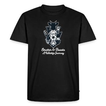 Wildlife Photographer Shutter Beasts A Journey - Men's Premium Organic T-Shirt - black - Front - Nico (187cm)