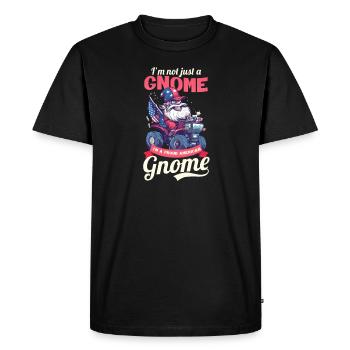4 juillet Gnome américain Pas Gnome fier américain - T-shirt Premium bio Homme - noir - Devant - Nico (187cm)