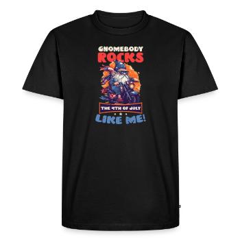 4 juillet Gnome américain Gnome Gnome Rocks Like Me - T-shirt Premium bio Homme - noir - Devant - Nico (187cm)