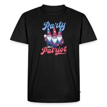 4 juillet : Fête des gnomes américains comme un patriote - T-shirt Premium bio Homme - noir - Devant - Nico (187cm)