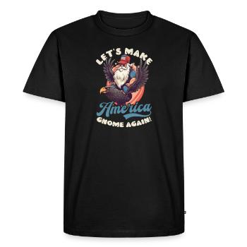 4 juillet American Gnome Make America Gnome - T-shirt Premium bio Homme - noir - Devant - Nico (187cm)