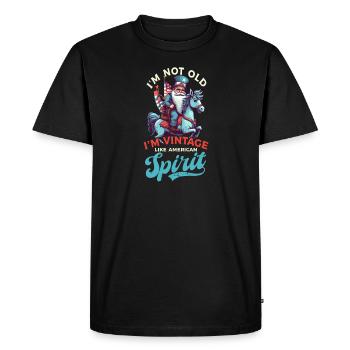 4 juillet American Gnome pas Old American Vintage - T-shirt Premium bio Homme - noir - Devant - Nico (187cm)