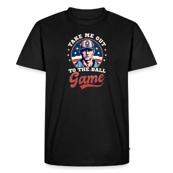 4th Of July Baseball Take Out To The Ball Game - Men's Premium Organic T-Shirt - black - Front - Nico (187cm)