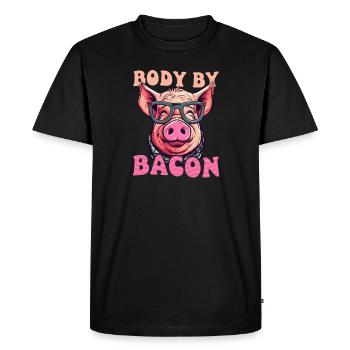 Corps de bacon par bacon - T-shirt Premium bio Homme - noir - Devant - Nico (187cm)