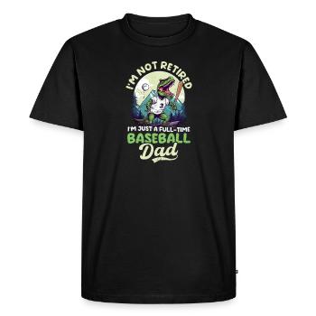 Papa de baseball pas retraité Papa de baseball - T-shirt Premium bio Homme - noir - Devant - Nico (187cm)