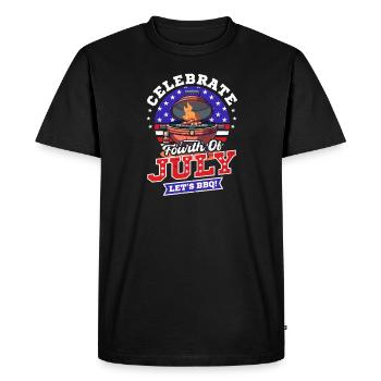 4th Of July BBQ Let's BBQ - Men's Premium Organic T-Shirt - black - Front - Nico (187cm)