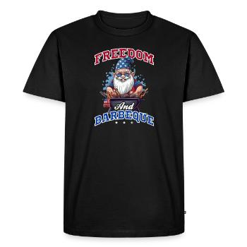 4th Of July BBQ Freedom And BBQ - Men's Premium Organic T-Shirt - black - Front - Nico (187cm)
