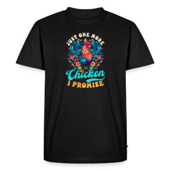 Éleveur de poulets Un poulet de plus - T-shirt Premium bio Homme - noir - Devant - Nico (187cm)