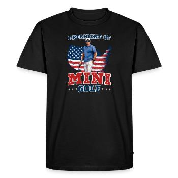 Président du Golf - T-shirt Premium bio Homme - noir - Devant - Nico (187cm)