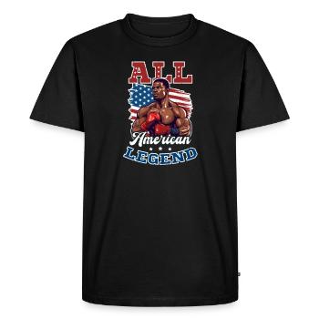 Boxing All American Legend - Men's Premium Organic T-Shirt - black - Front - Nico (187cm)