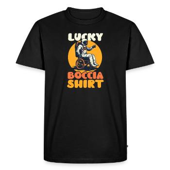 Joueur de boccia Lucky Boccia Outfit - T-shirt Premium bio Homme - noir - Devant - Nico (187cm)