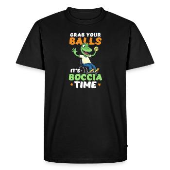 Joueur de boccia Grab Balls Boccia Time - T-shirt Premium bio Homme - noir - Devant - Nico (187cm)