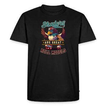 Roller Derby Skaters Great Roll Model Eagle - Men's Premium Organic T-Shirt - black - Front - Nico (187cm)