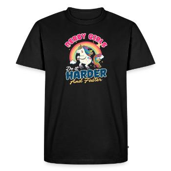 Roller Derby Do It Harder And Faster - Men's Premium Organic T-Shirt - black - Front - Nico (187cm)