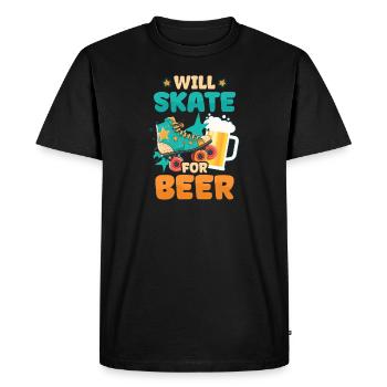 Roller Derby Skate For Beer - Men's Premium Organic T-Shirt - black - Front - Nico (187cm)