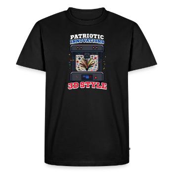 Impression 3D patriotique Innovations patriotiques - T-shirt Premium bio Homme - noir - Devant - Nico (187cm)