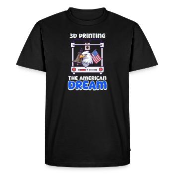 Patriotic 3D Printing 3D Printing the American Dre - Men's Premium Organic T-Shirt - black - Front - Nico (187cm)