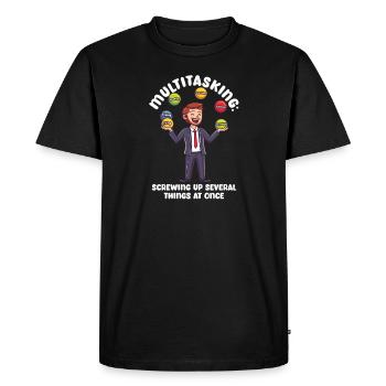 Multitâche du superviseur : gâcher plusieurs choses - T-shirt Premium bio Homme - noir - Devant - Nico (187cm)