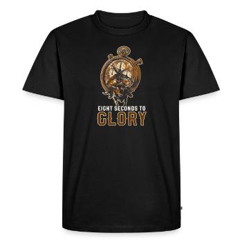 Western Rodeo Eight Seconds to Glory - Men's Premium Organic T-Shirt - black - Front - Nico (187cm)