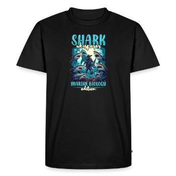 Biologiste Amant les requins Shark Whisperer - T-shirt Premium bio Homme - noir - Devant - Nico (187cm)