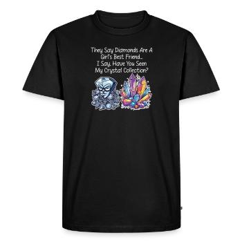 Collectionneur de cristaux Vous avez vu ma collection de cristaux ? - T-shirt Premium bio Homme - noir - Devant - Nico (187cm)