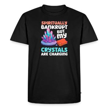Un collectionneur de cristaux en faillite spirituelle - T-shirt Premium bio Homme - noir - Devant - Nico (187cm)