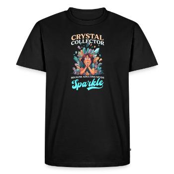 Crystal Collector Parce que l’âge adulte a besoin d’éclat - T-shirt Premium bio Homme - noir - Devant - Nico (187cm)