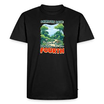 Voie patriotique bouddhiste patriotique - T-shirt Premium bio Homme - noir - Devant - Nico (187cm)