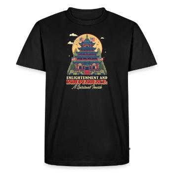 Illumination et indépendance du bouddhisme patriotique - T-shirt Premium bio Homme - noir - Devant - Nico (187cm)