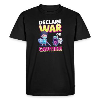 Un dentiste patriote déclare la guerre aux caries ! - T-shirt Premium bio Homme - noir - Devant - Nico (187cm)