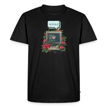 Geek Love You Had Me at 'Hello World' - Men's Premium Organic T-Shirt - black - Front - Nico (187cm)