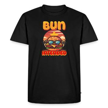 Pain à hamburger prévu - T-shirt Premium bio Homme - noir - Devant - Nico (187cm)
