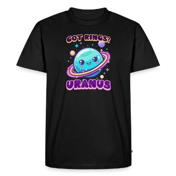 Uranus a des anneaux ? Uranus le fait ! - T-shirt Premium bio Homme - noir - Devant - Nico (187cm)