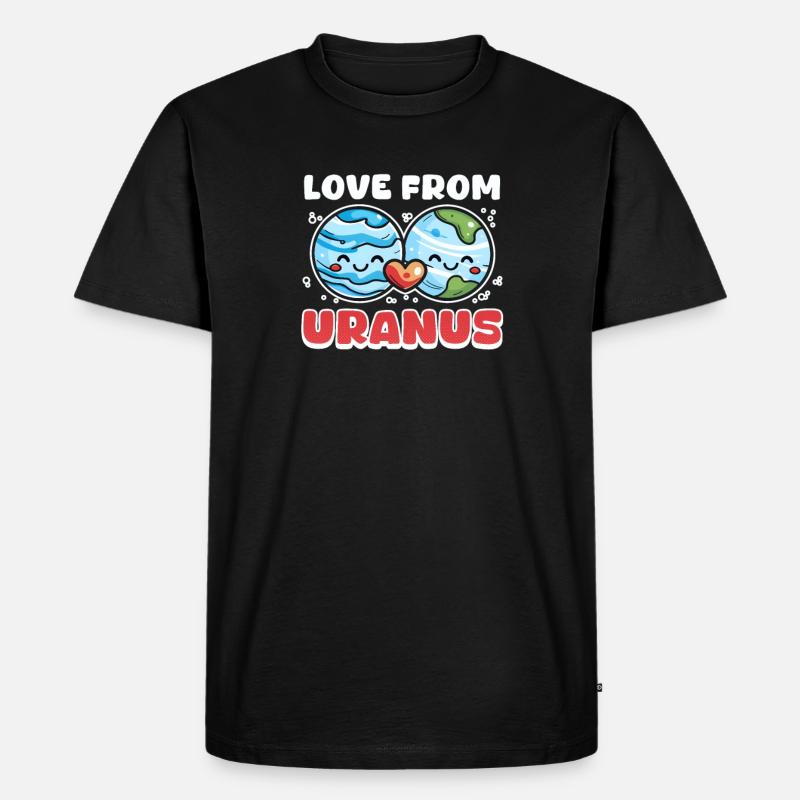 Uranus Liebe von Uranus - Männer Premium Bio T-Shirt - Schwarz