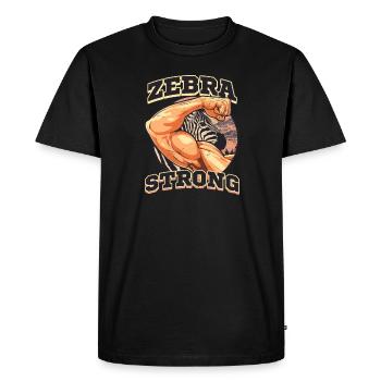 Ehlers Danlos Zebra Strong - Men's Premium Organic T-Shirt - black - Front - Nico (187cm)