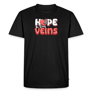 Ehlers Danlos Hope in Our Veins - Men's Premium Organic T-Shirt - black - Front - Nico (187cm)