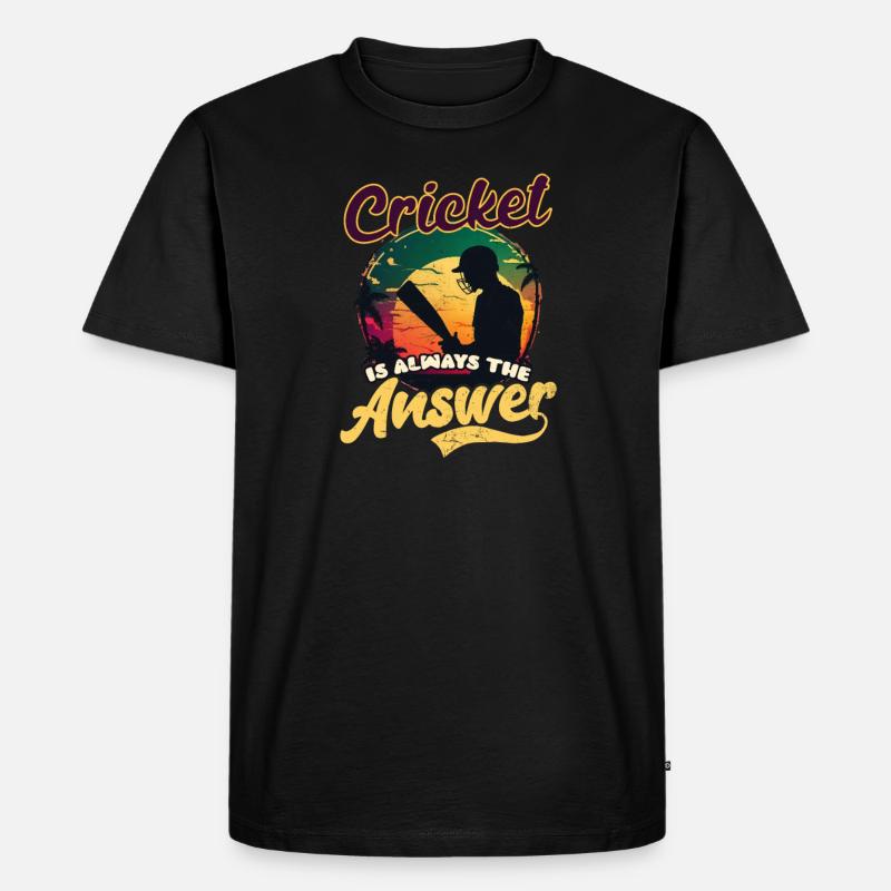 Cricket Player Is Answer - Men's Premium Organic T-Shirt - black