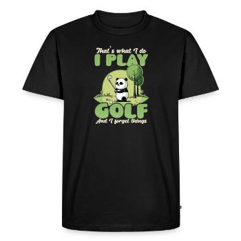 Jouer au golf Oublier des choses - T-shirt Premium bio Homme - noir - Devant - Nico (187cm)