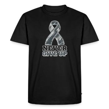 Glioblastoma Awareness Never Give Up - Men's Premium Organic T-Shirt - black - Front - Nico (187cm)