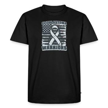 Glioblastoma Awareness Glioblastoma Warriors - Men's Premium Organic T-Shirt - black - Front - Nico (187cm)